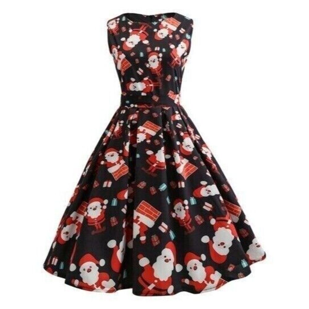 NWT Sucrefas Womens Retro‎ Belted A-Line Lightweight Dress Size Medium
